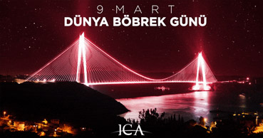 Yavuz Sultan Selim Bridge Turns Burgundy for “World Kidney Day”